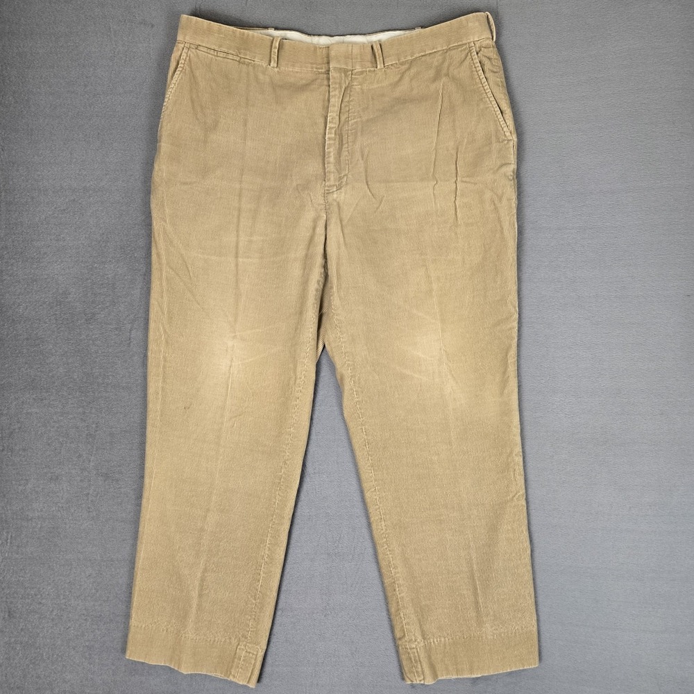Vintage Polo Ralph Lauren Pants Mens 40x28 Corduroy Beige 90s Preppy Trouser